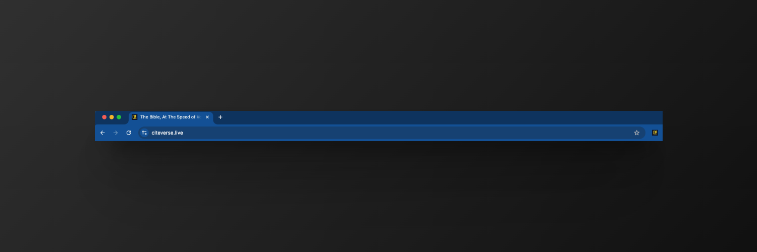 Cite Verse Chrome extension in the browser toolbar