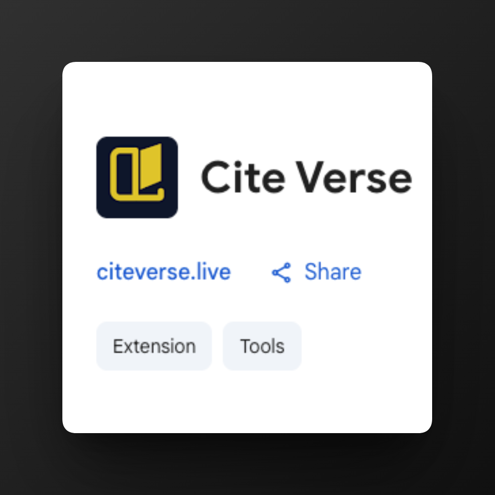 Add Cite Verse from the Chrome Web Store